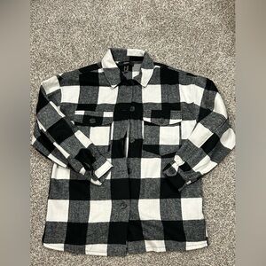 Forever 21 Black and White Checkered Women’s Shacket